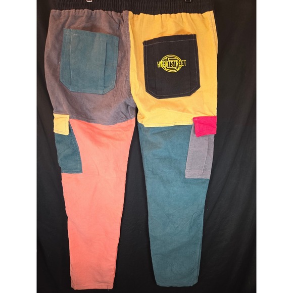 Stussy KCLOT Patchwork‎ Corduroy Pants Mens Size L Streetwear Color Block - Picture 9 of 11